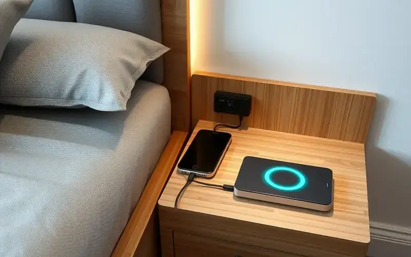 充電機能付きベッド